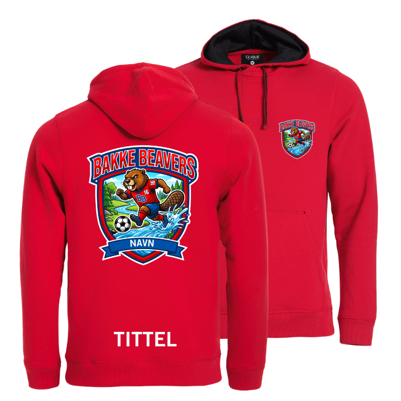 Bakke Beavers - Classic Hoodie - Rød