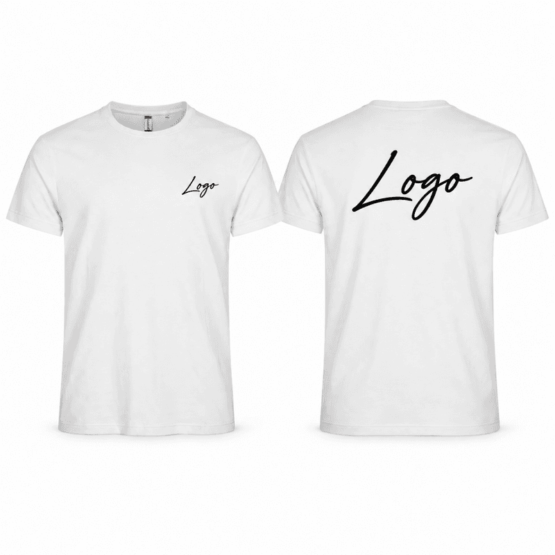 10 stk. t-skjorter med din logo på bryst og rygg